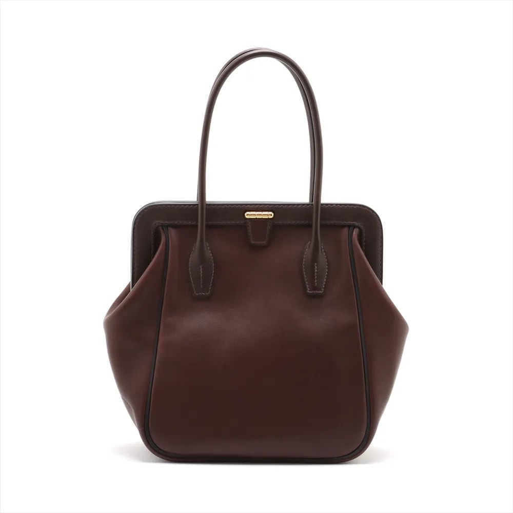 Authentic HERMES RARE brown cacao convoyeur 26 veau barenia leather bag